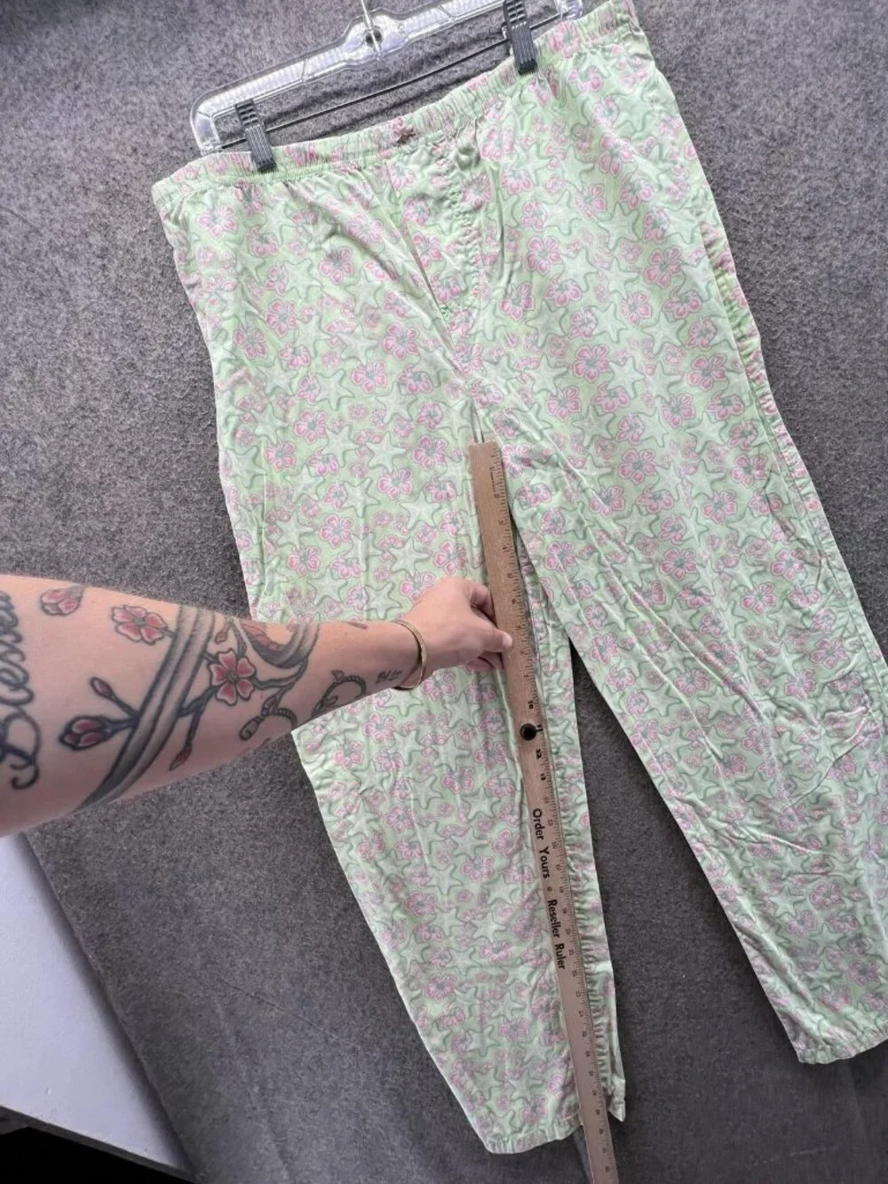 Vineyard Vines Sweatpants Women Medium Green Floral Cotton Pull On Lounge Pants